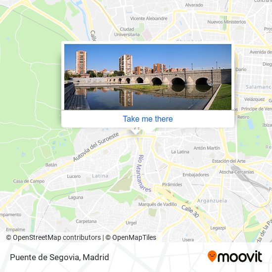 mapa Puente de Segovia