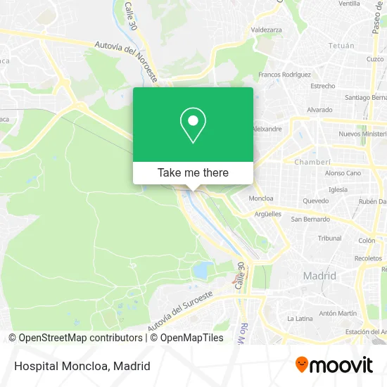 Hospital Moncloa map