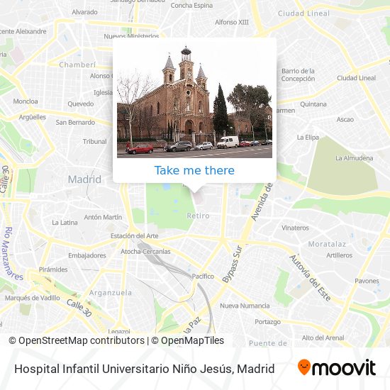 Hospital Infantil Universitario Niño Jesús map