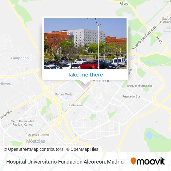 mapa Hospital Universitario Fundación Alcorcón
