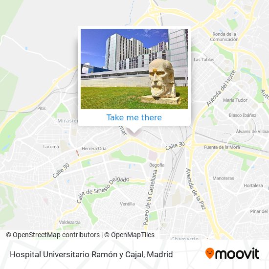 Hospital Universitario Ramón y Cajal map