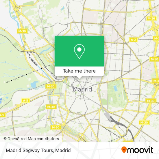 Madrid Segway Tours map