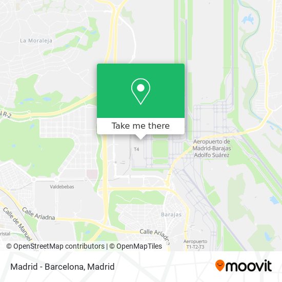 Madrid - Barcelona map
