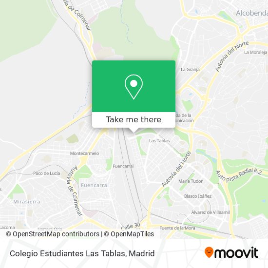Colegio Estudiantes Las Tablas map