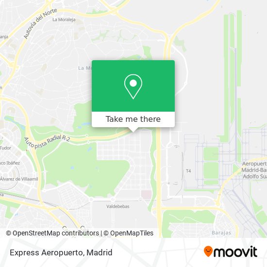 How to get to Express Aeropuerto in Madrid by Bus, Metro or Train?