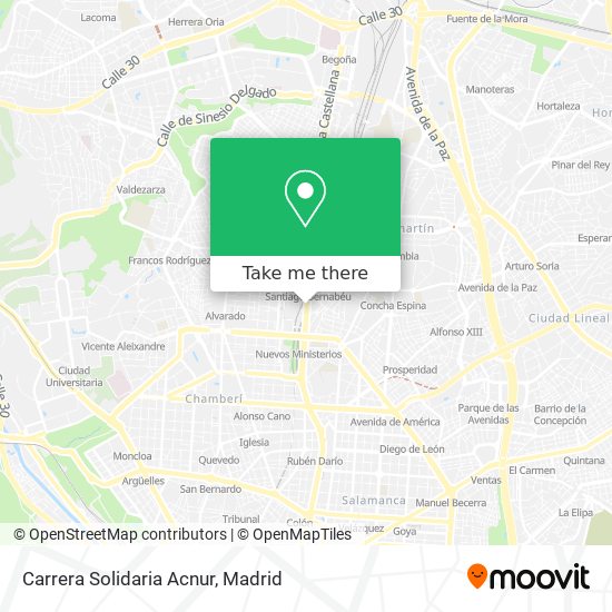 Carrera Solidaria Acnur map