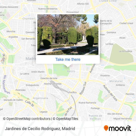 mapa Jardines de Cecilio Rodríguez