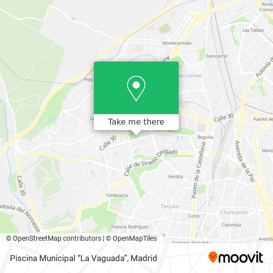 Piscina Municipal “La Vaguada” map