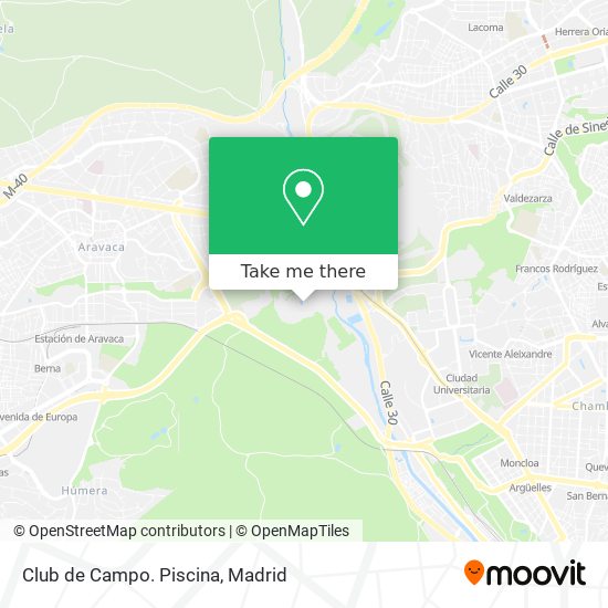 Club de Campo. Piscina map