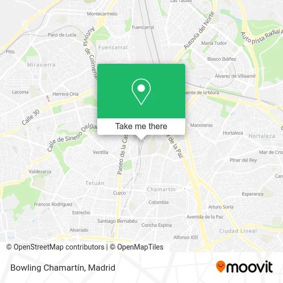 Bowling Chamartín map