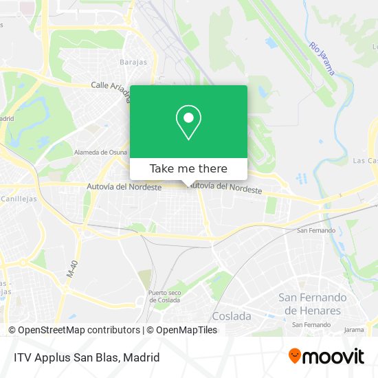 ITV Applus San Blas map
