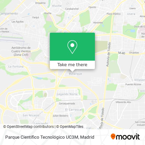 Parque Científico Tecnológico UC3M map