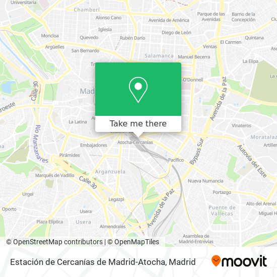 mapa Estación de Cercanías de Madrid-Atocha