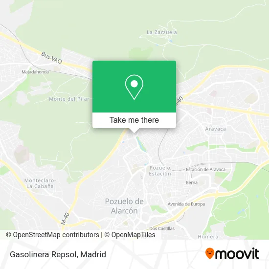 Gasolinera Repsol map