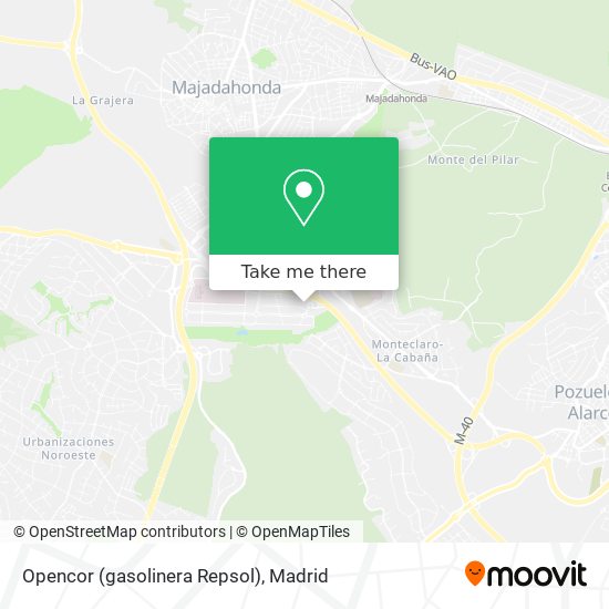 Opencor (gasolinera Repsol) map