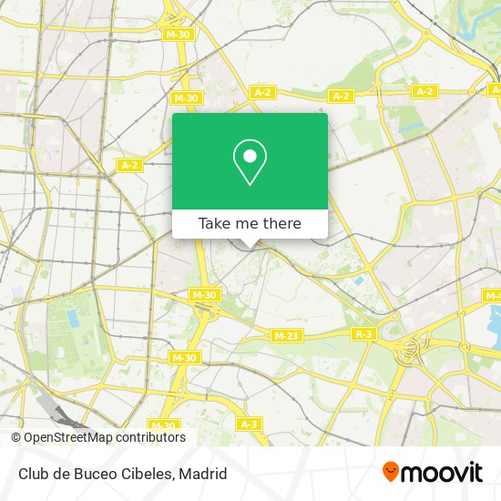 mapa Club de Buceo Cibeles