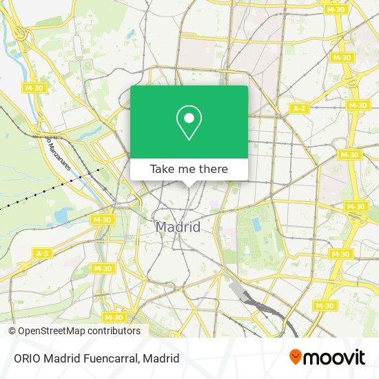 mapa ORIO Madrid Fuencarral