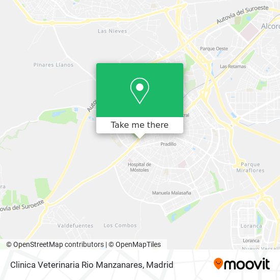mapa Clinica Veterinaria Rio Manzanares