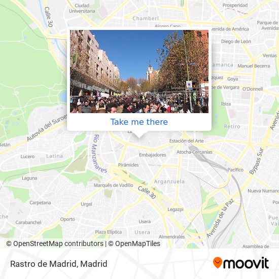 Rastro de Madrid map