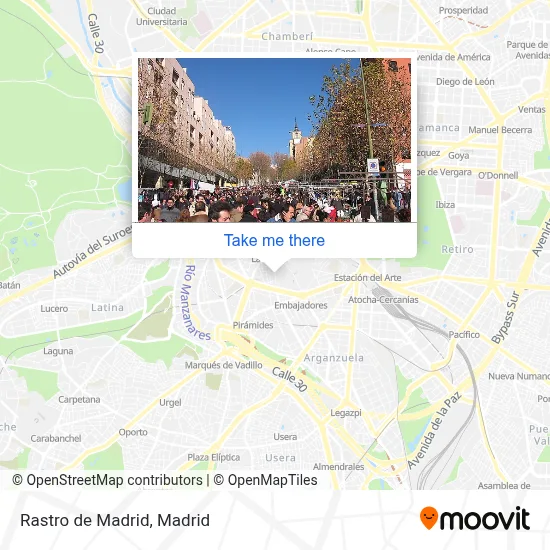 Rastro de Madrid map