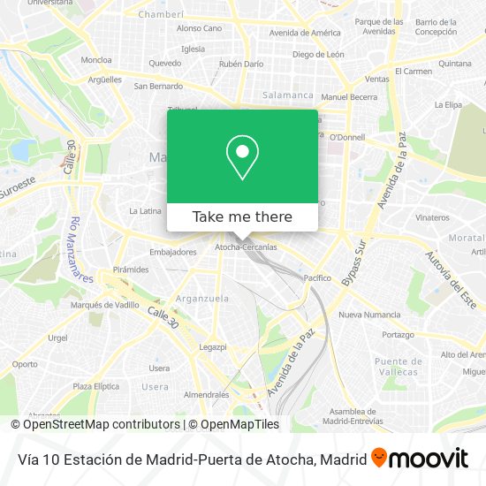 Vía 10 Estación de Madrid-Puerta de Atocha map