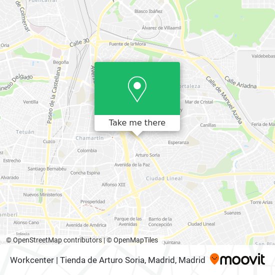 Workcenter | Tienda de Arturo Soria, Madrid map