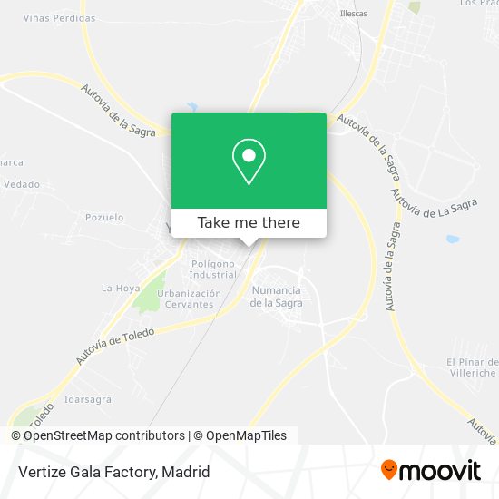 mapa Vertize Gala Factory