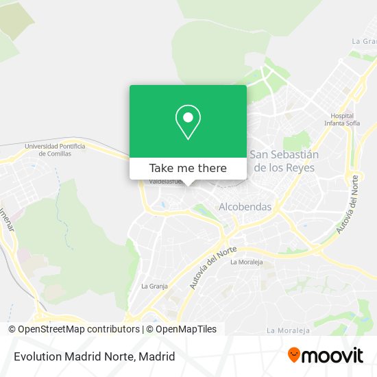 Evolution Madrid Norte map