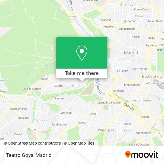 Teatro Goya map