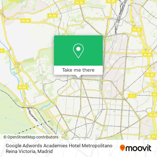 Google Adwords Academies Hotel Metropolitano Reina Victoria map