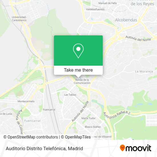 Auditorio Distrito Telefónica map