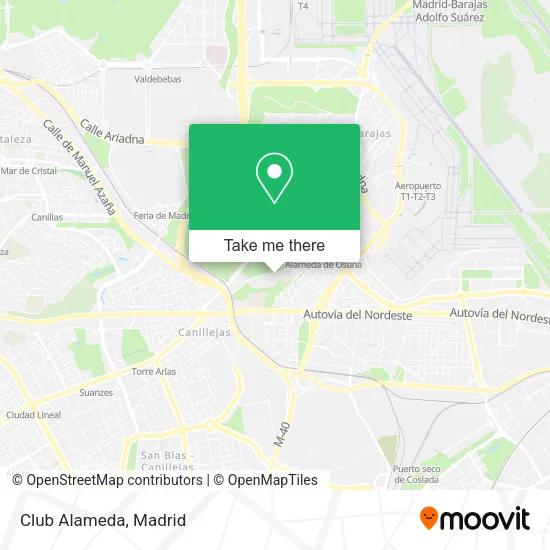 Club Alameda map