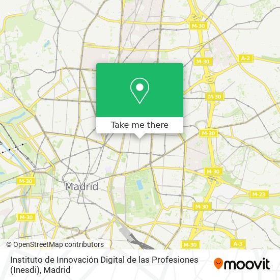 Instituto de Innovación Digital de las Profesiones (Inesdi) map