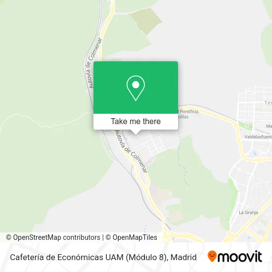 Cafetería de Económicas UAM (Módulo 8) map