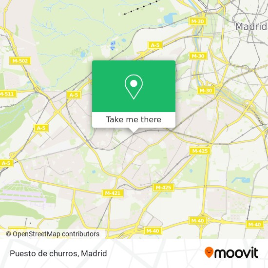 Puesto de churros map