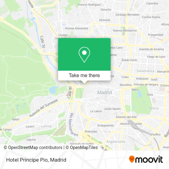 Hotel Principe Pio map