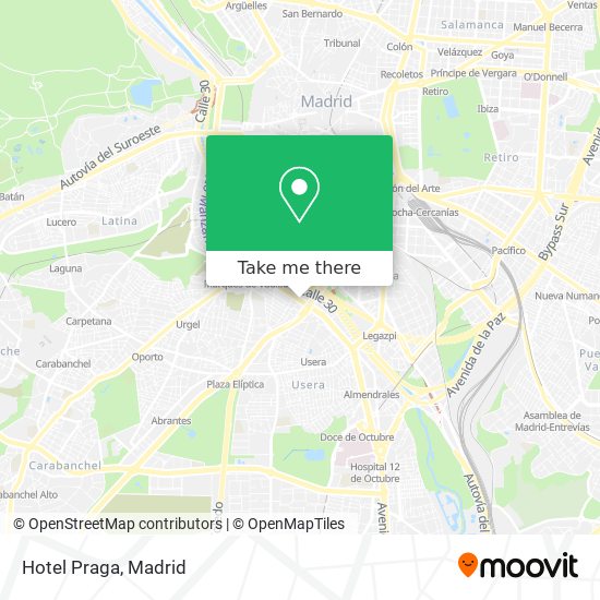 Hotel Praga map