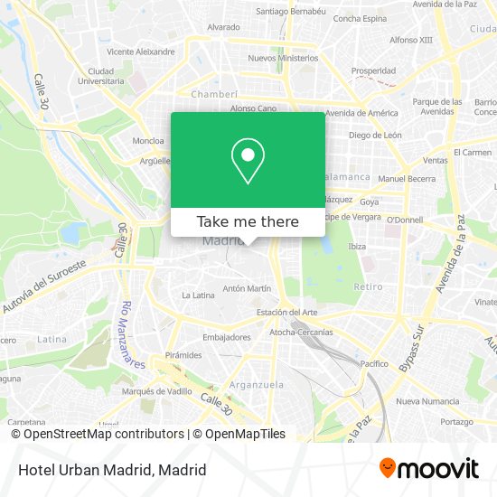 Hotel Urban Madrid map