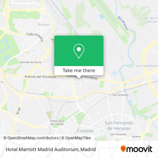 Hotel Marriott Madrid Auditorium map