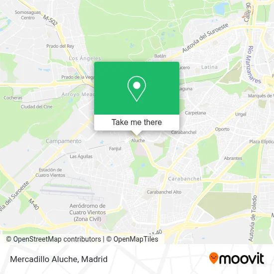 Mercadillo Aluche map