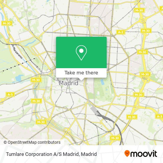 mapa Tumlare Corporation A/S Madrid