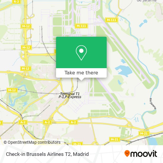 Check-in Brussels Airlines T2 map