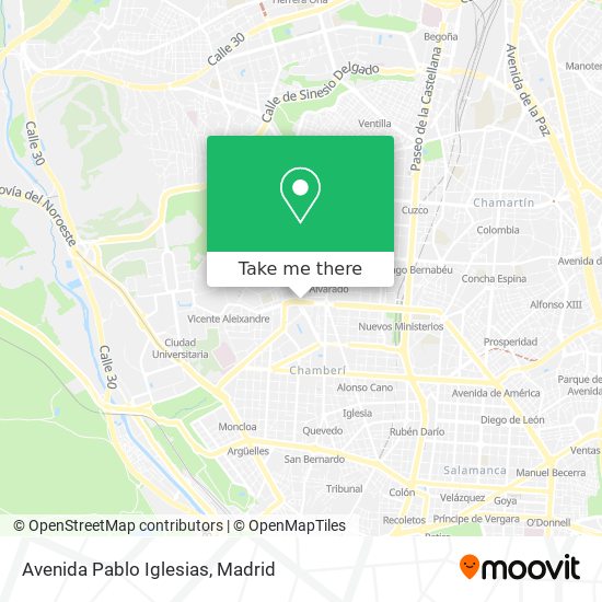 mapa Avenida Pablo Iglesias