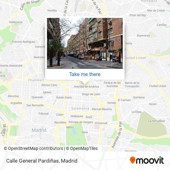 Calle General Pardiñas map