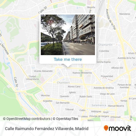 mapa Calle Raimundo Fernández Villaverde