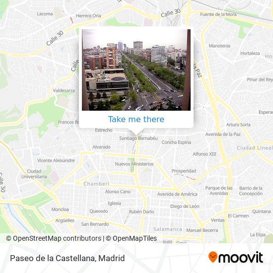 mapa Paseo de la Castellana