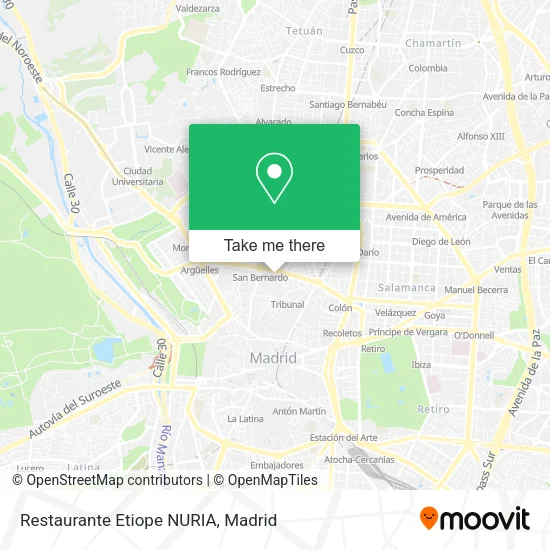 Restaurante Etiope NURIA map