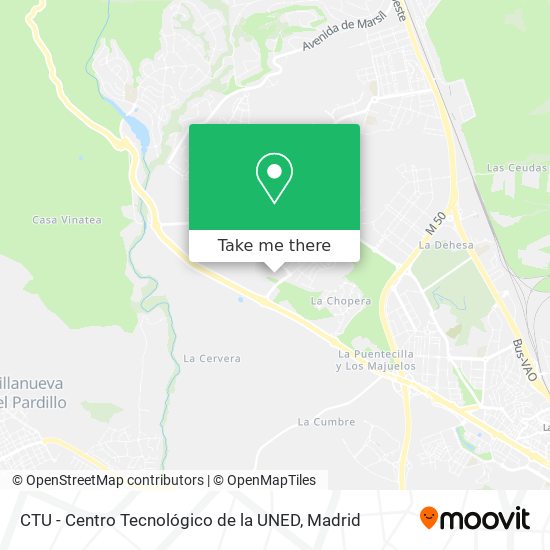 mapa CTU - Centro Tecnológico de la UNED