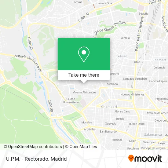 U.P.M. - Rectorado map