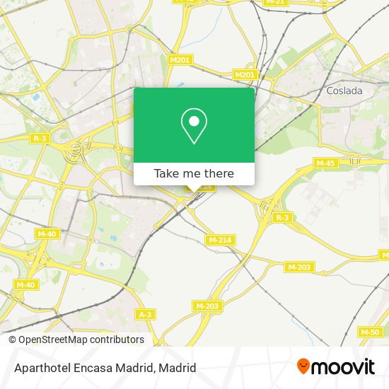 Aparthotel Encasa Madrid map